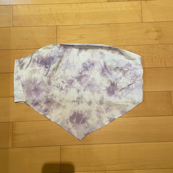 Garage tie-dye silk scarf top - Picture 2 of 4